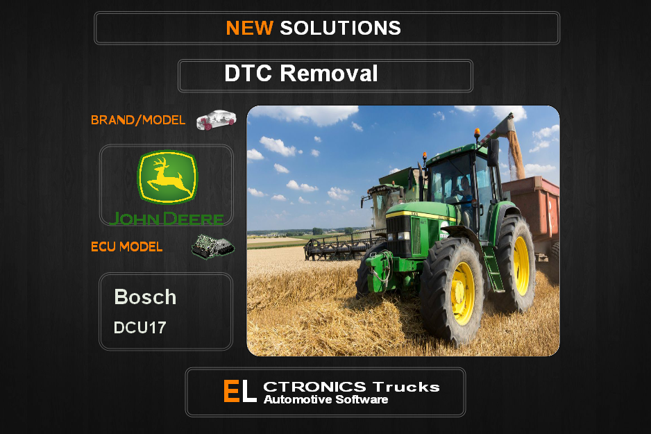 DTC OFF John Deere Bosch DCU17 Electronics Trucks Automotive software