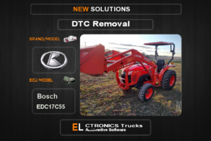 DTC OFF Kubota Bosch EDC17C55 Electronics Trucks Automotive software