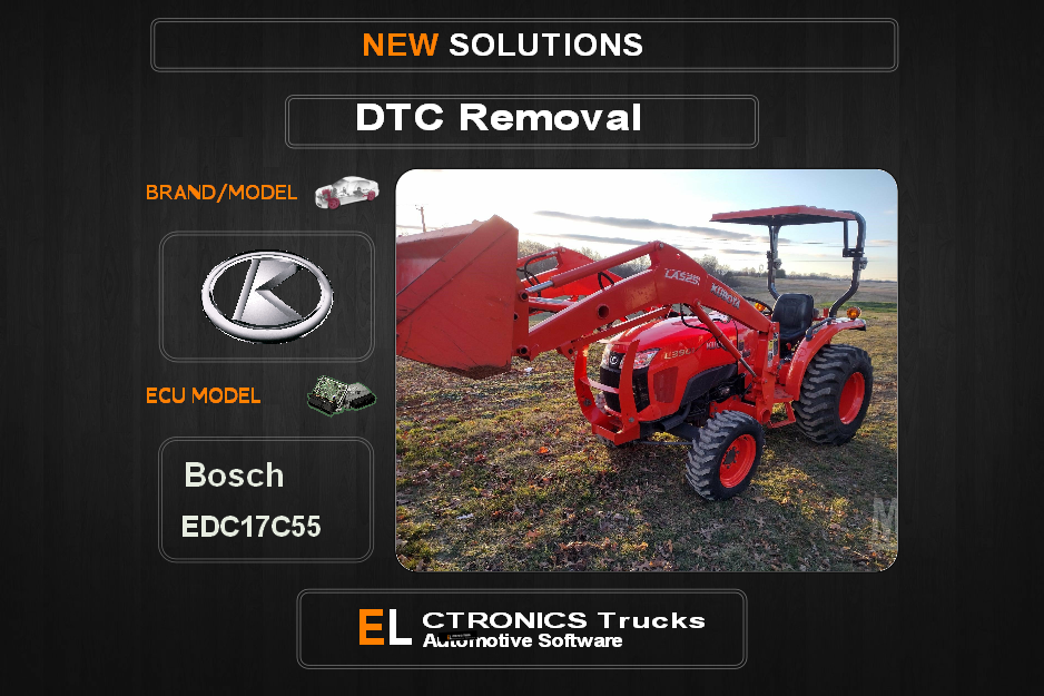 DTC OFF Kubota Bosch EDC17C55 Electronics Trucks Automotive software