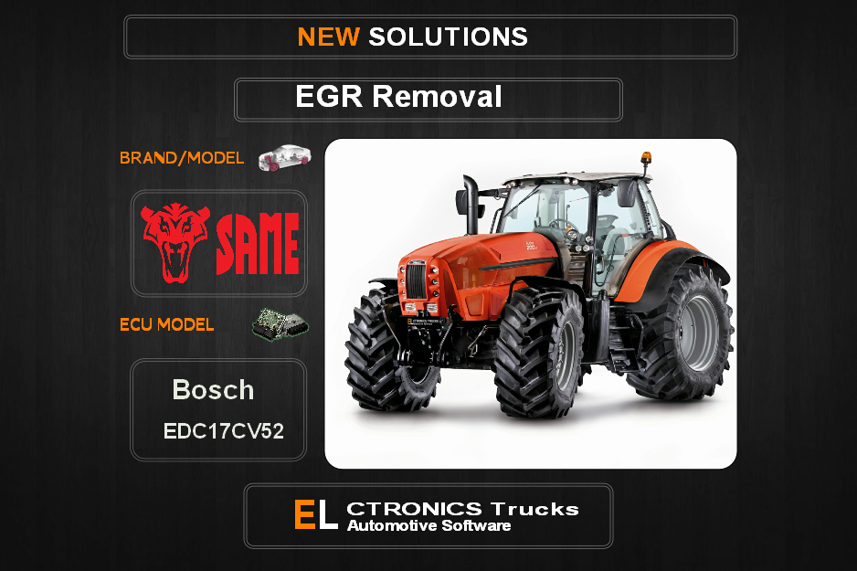 EGR Off SAME Bosch EDC17CV52 Electronics Trucks Automotive Software