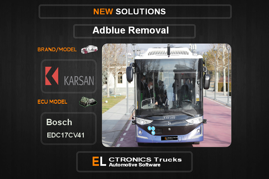 AdBlue OFF Karsan Bosch EDC17CV41 Electronics Trucks Automotive Software
