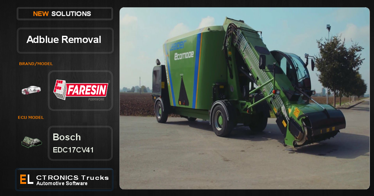 AdBlue OFF Faresin Bosch EDC17CV41 Electronics Trucks