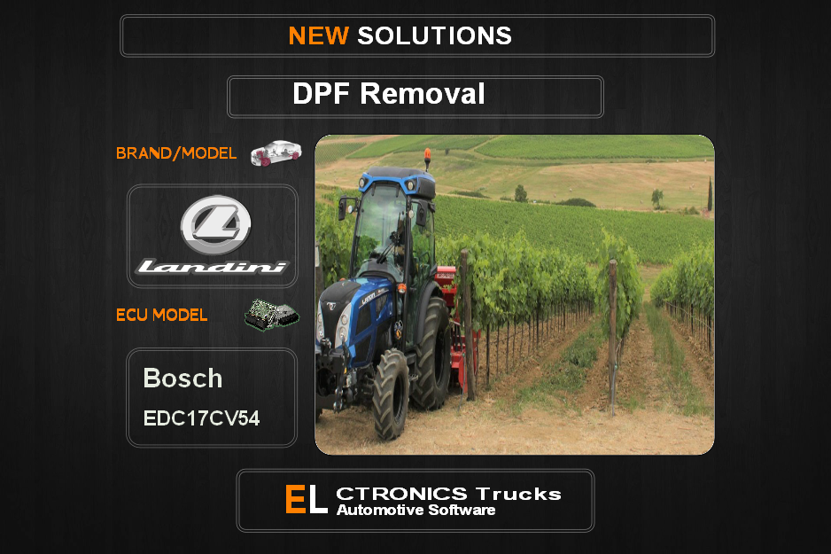 DPF Off Landini Bosch EDC17CV54 Electronics Trucks Automotive Software