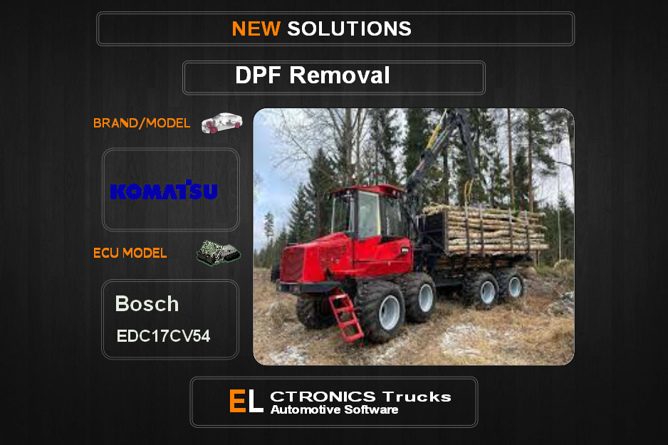 DPF Off Komatsu Bosch EDC17CV54 Electronics Trucks Automotive Software
