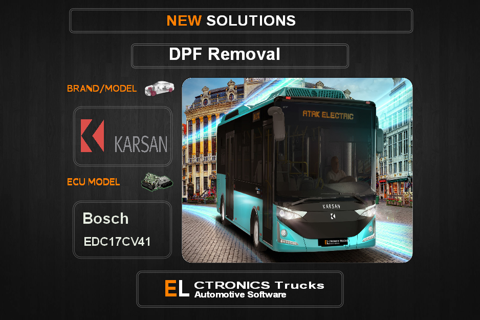 DPF Off Karsan Bosch EDC17CV41 Electronics Trucks Automotive Software
