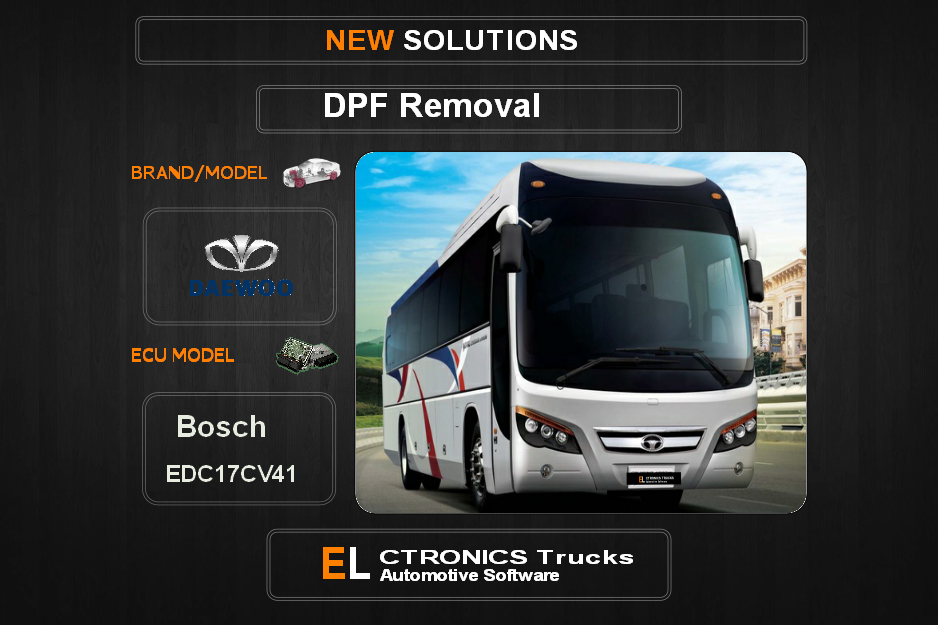 DPF Off Daewoo Bosch EDC17CV41 Electronics Trucks Automotive Software