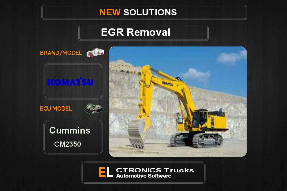 EGR Off Komatsu Cummins CM2350 Electronics Trucks Automotive Software