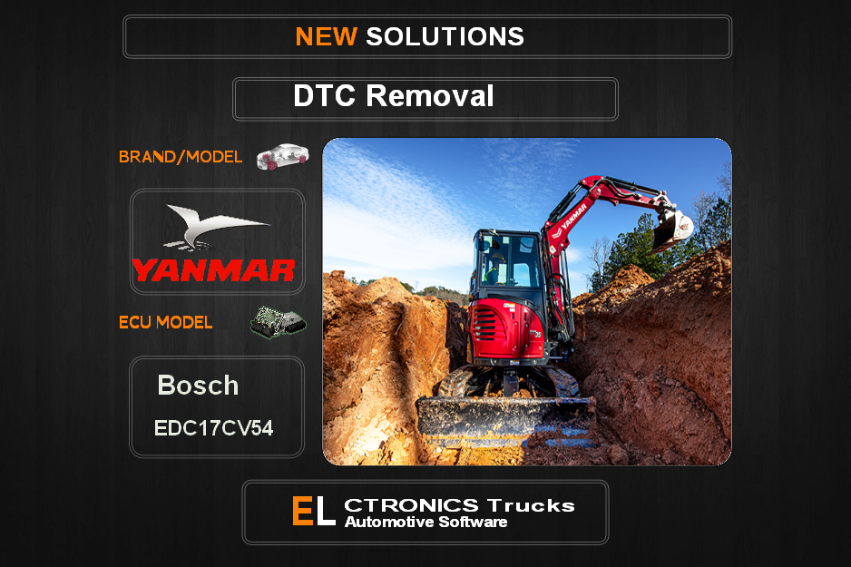 DTC OFF Yanmar Bosch EDC17CV54 Electronics Trucks Automotive software
