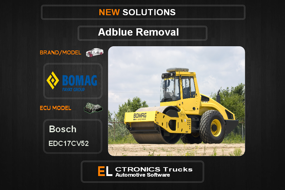 AdBlue OFF Bomag Bosch EDC17CV52 Electronics Trucks Automotive Software