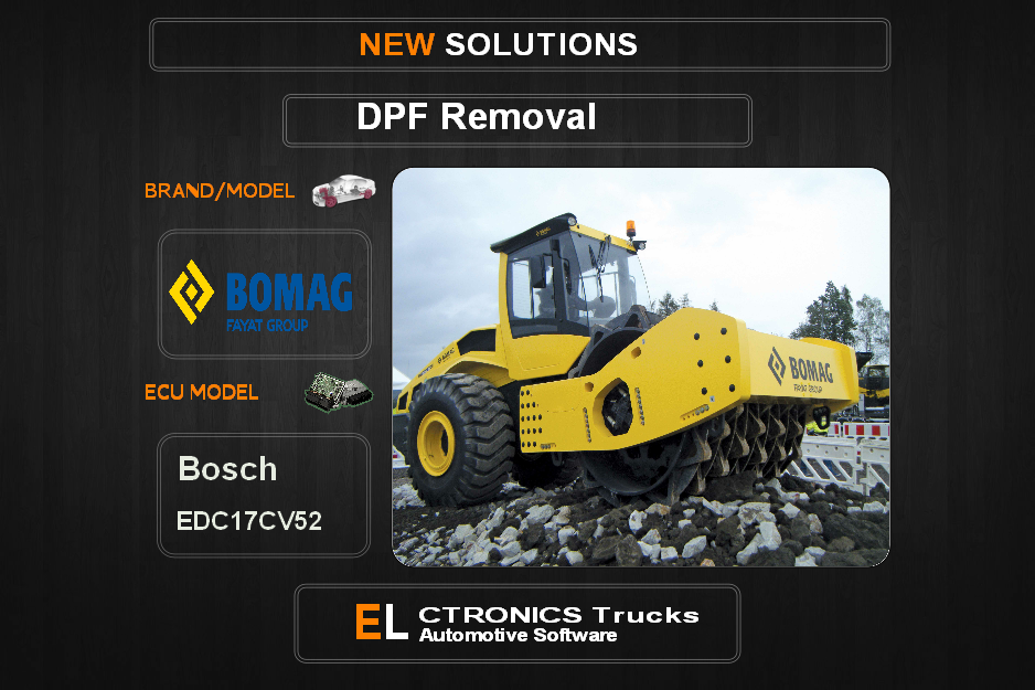DPF Off Bomag Bosch EDC17CV52 Electronics Trucks Automotive Software