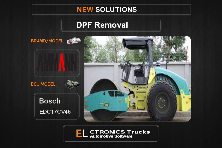 DPF Off AMMANN Bosch EDC17CV45 Electronics Trucks Automotive Software
