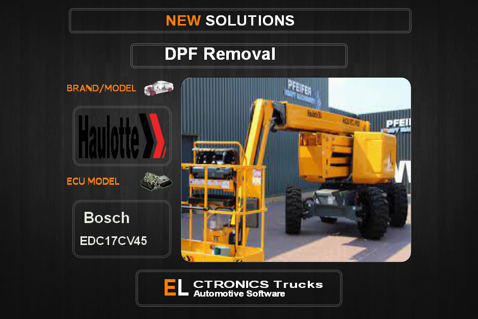DPF Off Haulotte Bosch EDC17CV45 Electronics Trucks Automotive Software
