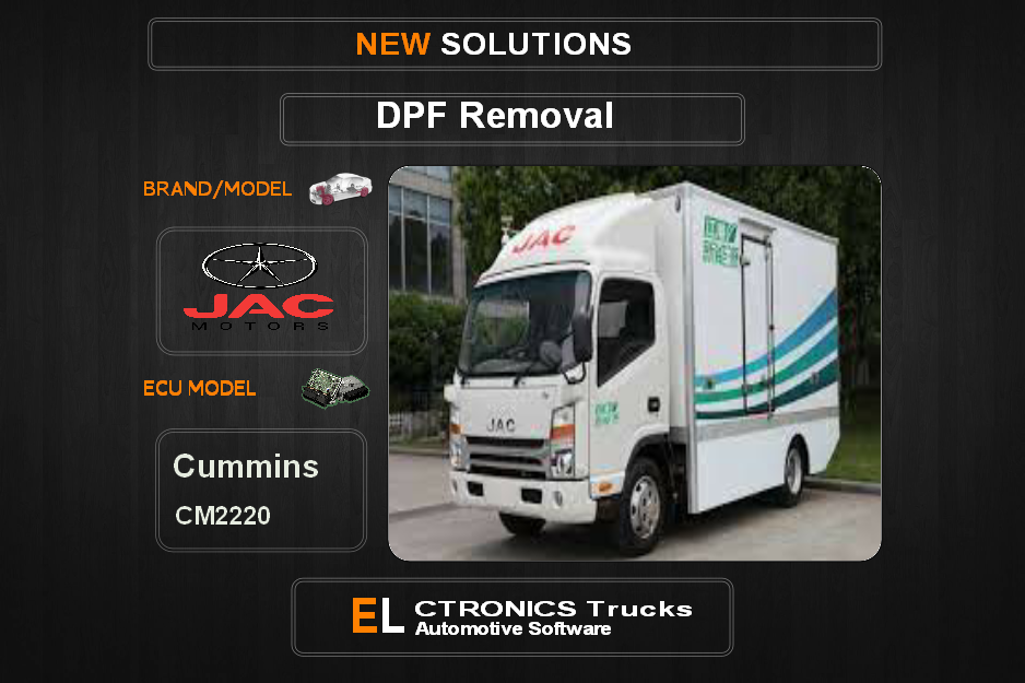 DPF Off JAC Cummins CM2220 Electronics Trucks Automotive Software
