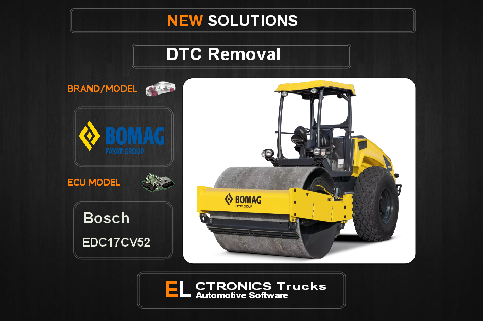 DTC OFF Bomag Bosch EDC17CV52 Electronics Trucks Automotive software