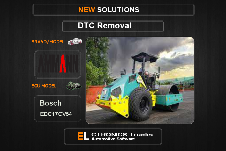 DTC OFF AMMANN Bosch EDC17CV54 Electronics Trucks Automotive software