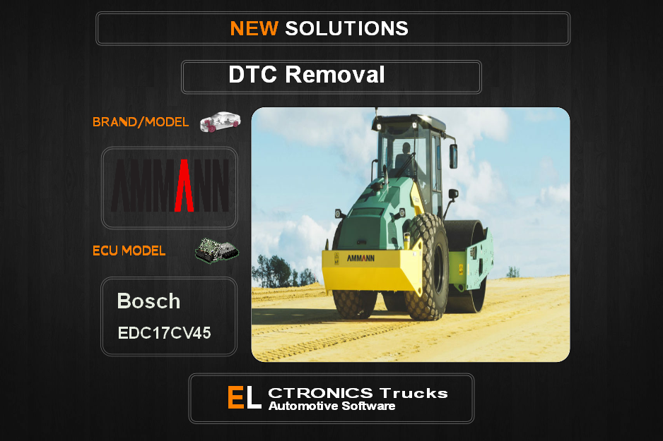 DTC OFF AMMANN Bosch EDC17CV45 Electronics Trucks Automotive software