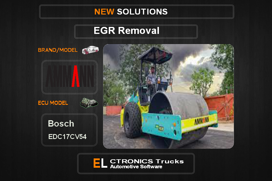 EGR Off AMMANN Bosch EDC17CV54 Electronics Trucks Automotive Software