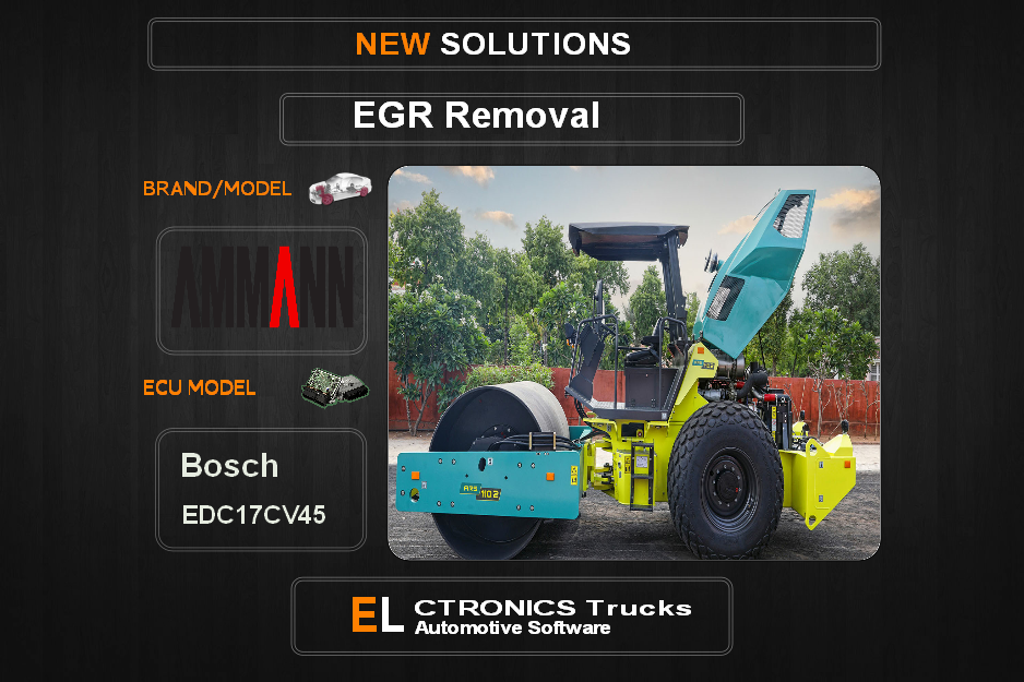 EGR Off AMMANN Bosch EDC17CV45 Electronics Trucks Automotive Software