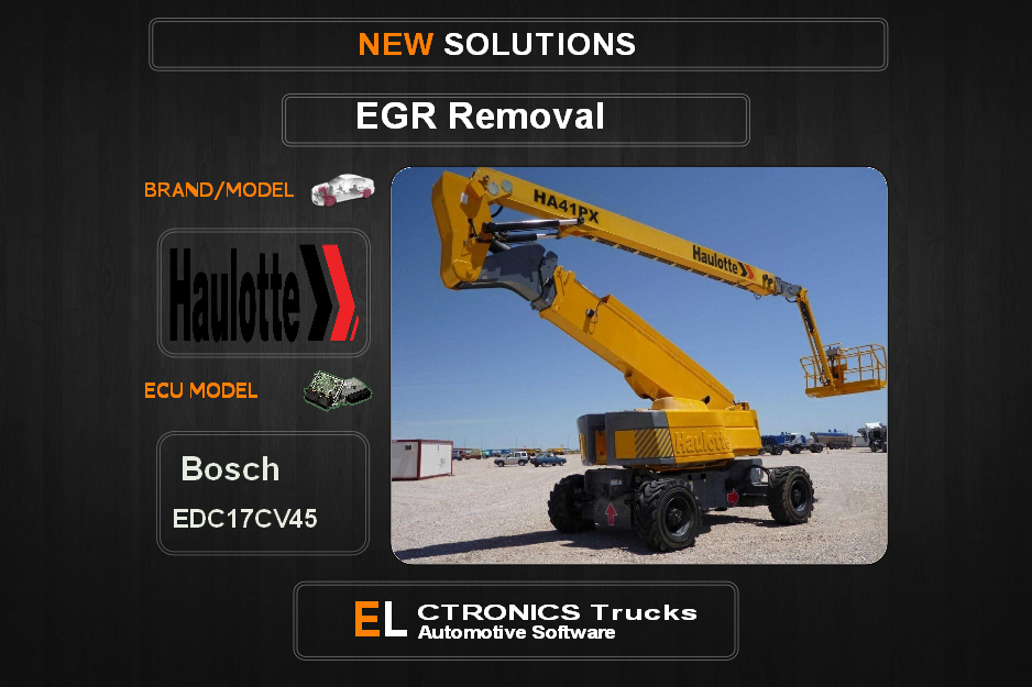 EGR Off Haulotte Bosch EDC17CV45 Electronics Trucks Automotive Software