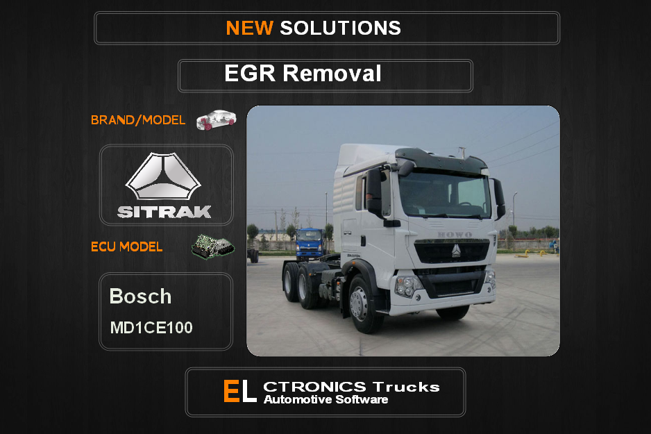 EGR Off Sinotruk Bosch MD1CE100 Electronics Trucks Automotive Software